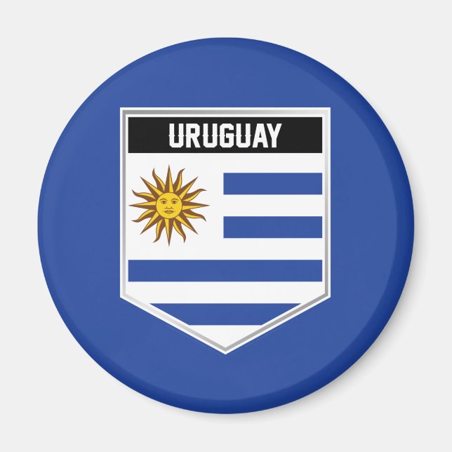 Uruguay Flag Shield Magnet (Front)