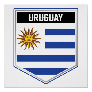 Uruguay Flag Shield Poster