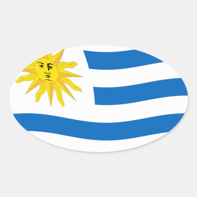Uruguay Flag Sticker (Front)