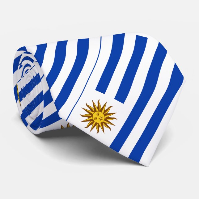 Uruguay Flag Tie (Rolled)