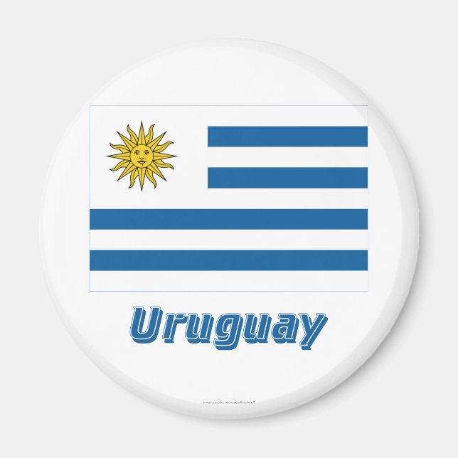 Uruguay Flag with Name Magnet (Front)