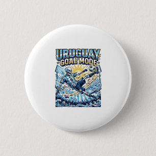 Uruguay Goal Mode Skeleton Striker Nations Dynamic 6 Cm Round Badge