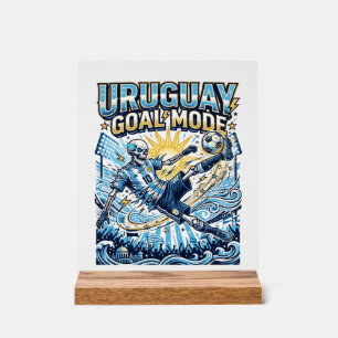 Uruguay Goal Mode Skeleton Striker Nations Dynamic Acrylic Sign