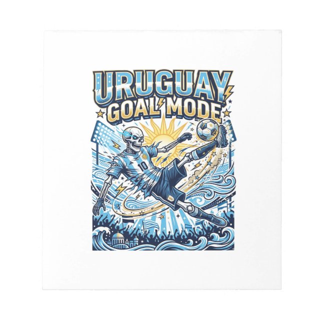 Uruguay Goal Mode Skeleton Striker Nations Dynamic Notepad (Front)