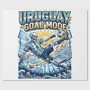 Uruguay Goal Mode Skeleton Striker Nations Dynamic Wrapping Paper