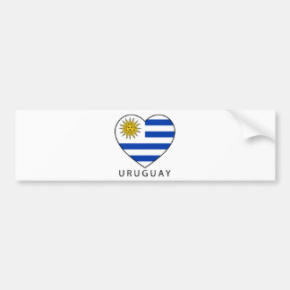 Uruguay Heart black URUGUAY Bumper Sticker