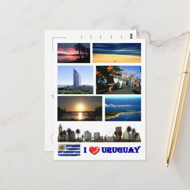 Uruguay - I Love - Postcard (Front/Back In Situ)