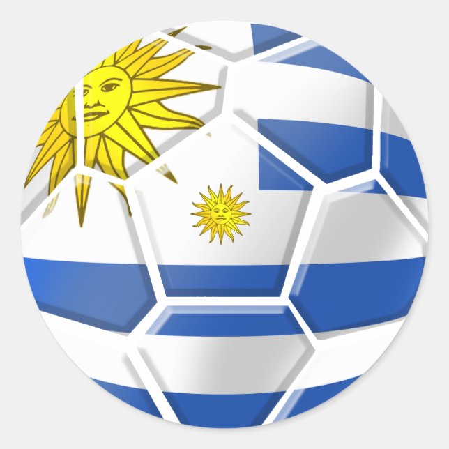 Uruguay La Celeste Uruguayan soccer fans gifts Classic Round Sticker (Front)
