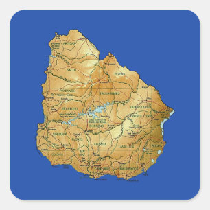 Uruguay Map Sticker