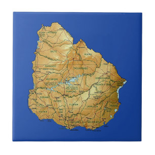 Uruguay Map Tile