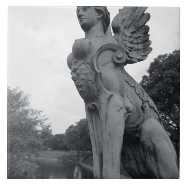 Uruguay, Montevideo, Barrio Prado, mythological Tile (Front)