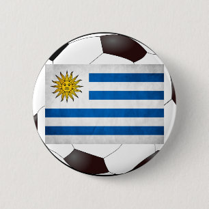 Uruguay National Flag 6 Cm Round Badge