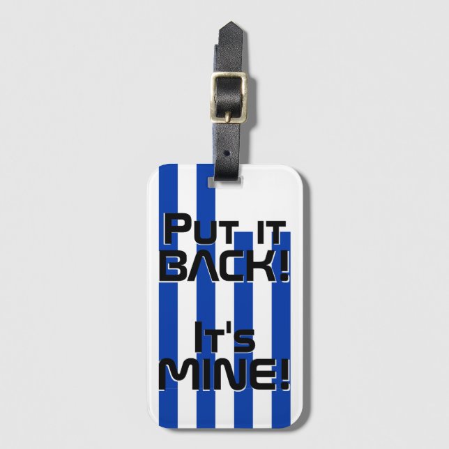 Uruguay National Flag Funny Patriotic Luggage Tag (Front Vertical)