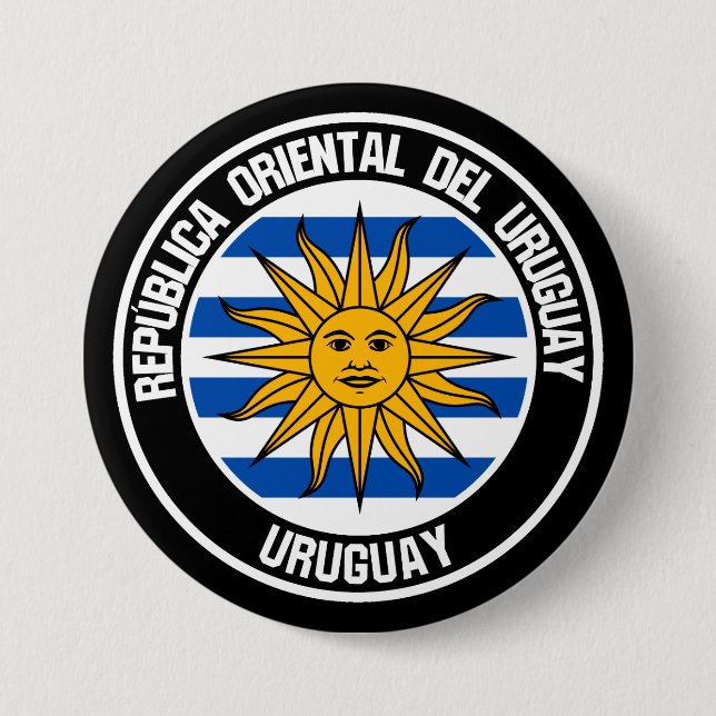 Uruguay Round Emblem 7.5 Cm Round Badge (Front)
