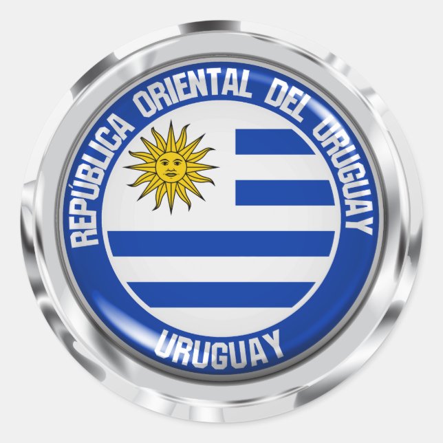 Uruguay Round Emblem Classic Round Sticker (Front)