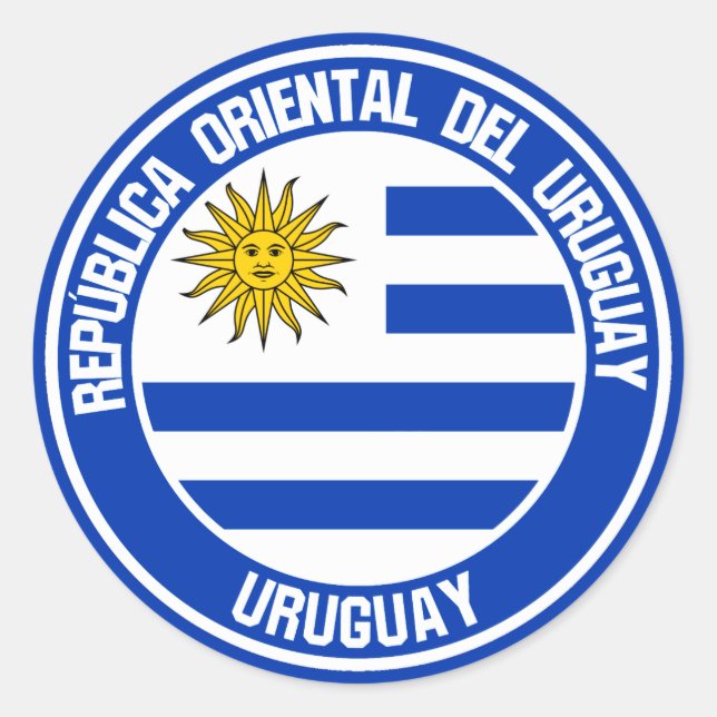 Uruguay Round Emblem Classic Round Sticker (Front)