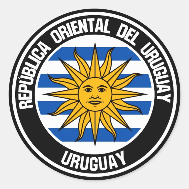 Uruguay Round Emblem Classic Round Sticker (Front)