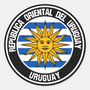 Uruguay Round Emblem Classic Round Sticker