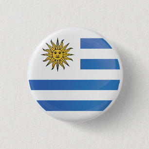 Uruguay Round Icon Flag 3 Cm Round Badge