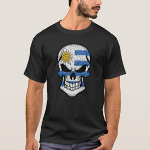 Uruguay Smiling Skull Flag T-Shirt