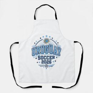 Uruguay Soccer 2026 Soccer Bold Country Typography Apron