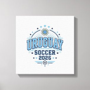 Uruguay Soccer 2026 Soccer Bold Country Typography Canvas Print