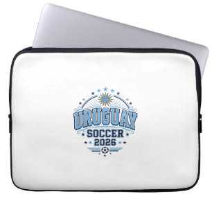 Uruguay Soccer 2026 Soccer Bold Country Typography Laptop Sleeve