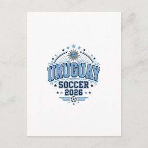 Uruguay Soccer 2026 Soccer Bold Country Typography Postcard