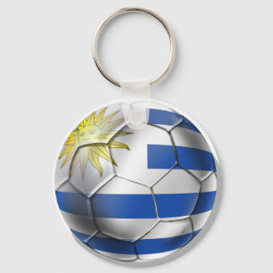 Uruguay soccer ball futbol flag Charruas gifts Key Ring