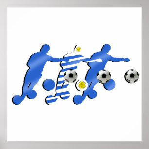Uruguay soccer men soccer players & coaches gifts poster