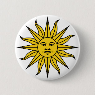 Uruguay Sol de Mayo 6 Cm Round Badge