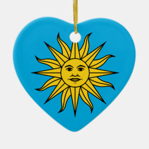 Uruguay Sol de Mayo Ceramic Tree Decoration