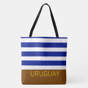 Uruguay Striped Flag Country Travel Keepsake Tote Bag