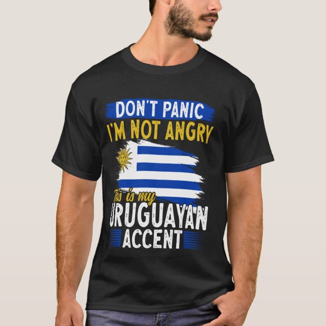 Uruguay This Is My Uruguayan Accent Uruguay Flag T-Shirt (Front)