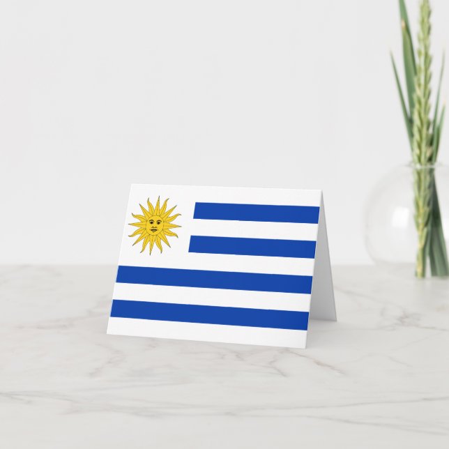 Uruguay (Uruguayan) Flag Card (Front)