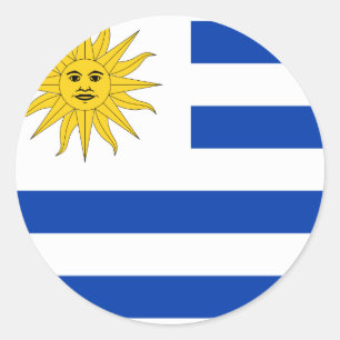 Uruguay (Uruguayan) Flag Classic Round Sticker