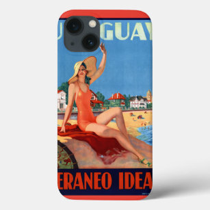 Uruguay Veraneo Ideal Vintage Travel Poster iPhone 13 Case
