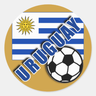 URUGUAY World Soccer Fan Tshirts Classic Round Sticker