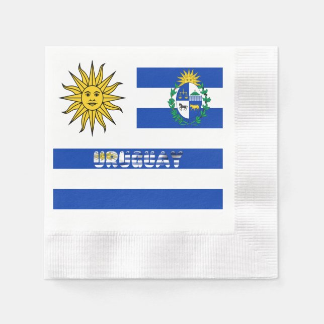 Uruguayan flag-coat of arms napkin (Front)