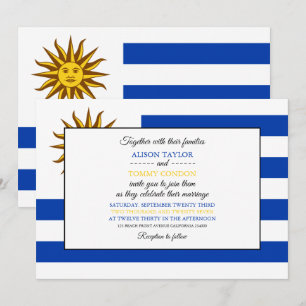 Uruguayan Flag, Flag of Uruguay Wedding Invitation