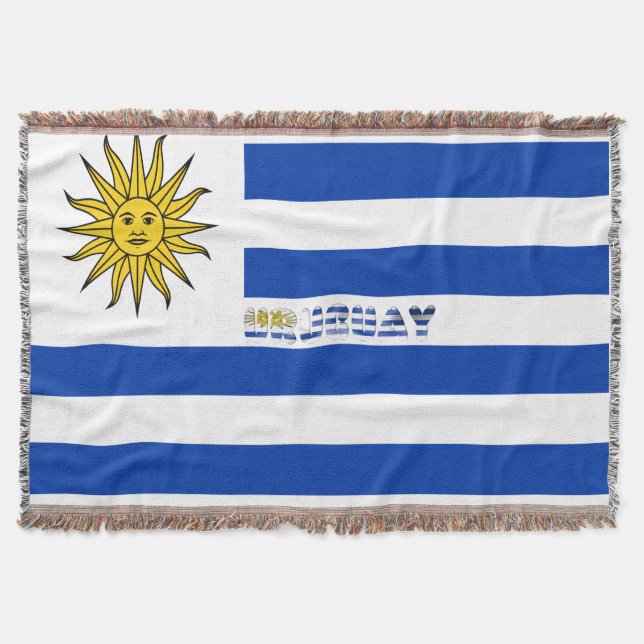 Uruguayan flag throw blanket (Front)