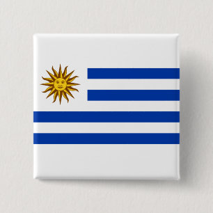 Uruguayan Flag (Uruguay) 15 Cm Square Badge