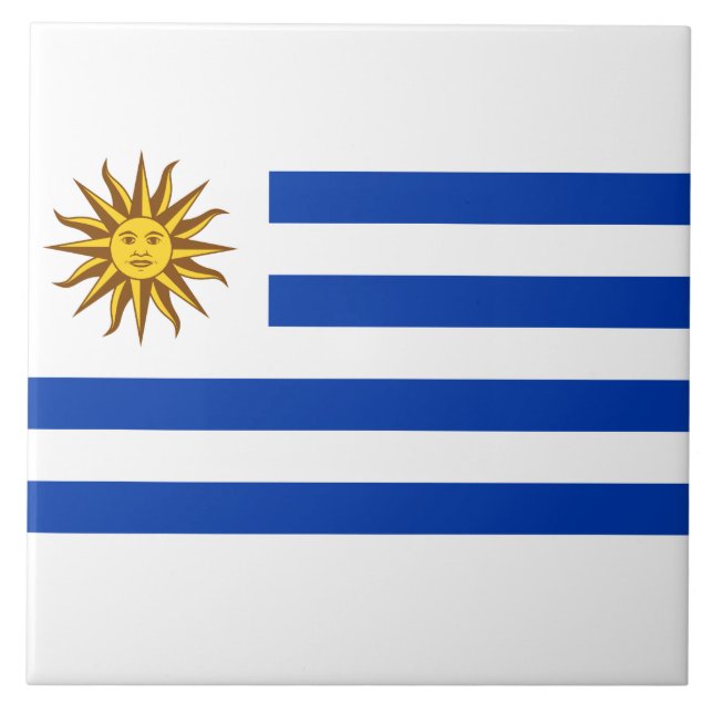 Uruguayan Flag (Uruguay) Tile (Front)
