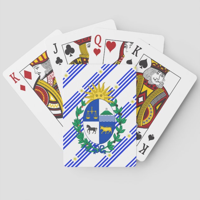 Uruguayan stripes flag playing cards (Back)
