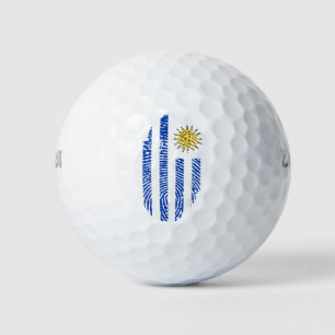 Uruguayan touch fingerprint flag golf balls