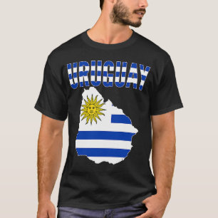 Uruguayan  Uruguay Country Map Flag T-Shirt