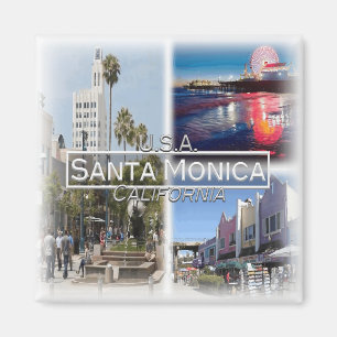 US0140 America,United States, Santa Monica Fridge  Magnet