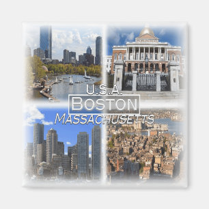 US0141 America, United States, Boston, Fridge Magnet