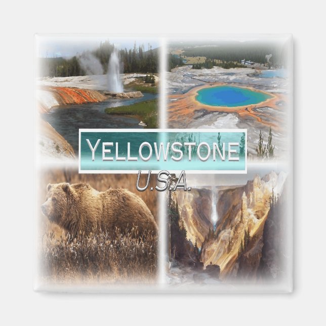 US0149 America,United States, Yellowstone, Fridge  Magnet (Front)