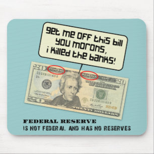 US 20 dollar bill Federal Reserve Mouse Mat